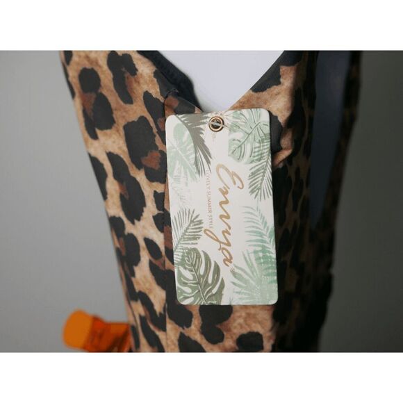 ENVYA Leopard Print Belted Retro One-piece Swimwear M - Picture 6 of 6